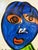 Abstract 1970s Peter Keil Original Blue Face Painting For Sale - Image 3 of 6