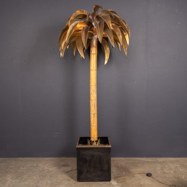 20th Century French Palm Tree Floor Lamp by Christian Techoueyres for Maison Jansen, 1970 For Sale - Image 3 of 18