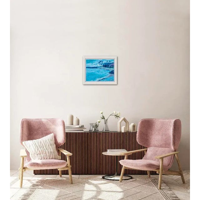 Turquoise Maui Seascape Modern Impressionist Oil Painting For Sale - Image 8 of 8