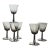 1950s Styles Mid-Century Modern Silver Ombre Fade Wine Glass by Arcoroc - Set of 6 For Sale