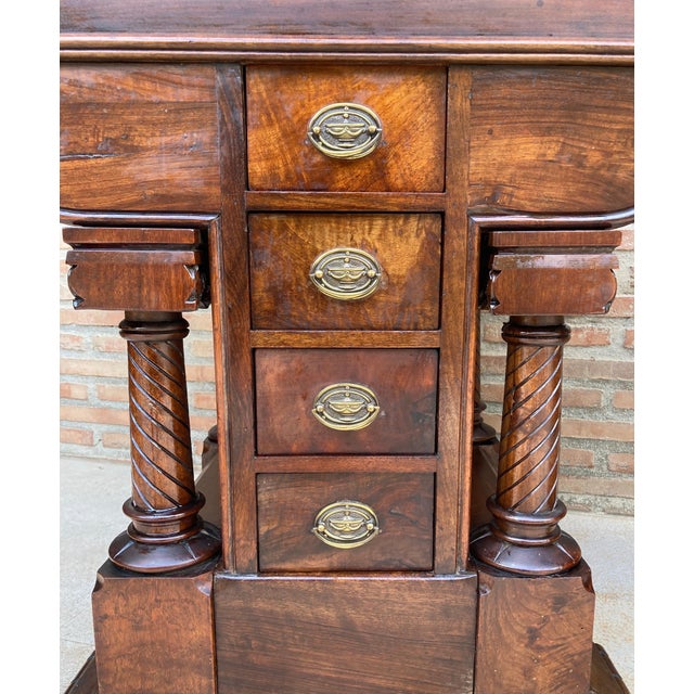 Pair of Spanish Empire Revival Console Tables with Spiral Columns, 1890s For Sale - Image 14 of 17