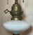 Antique 1800's Ornate Victorian Apollon Brass Milk Glass Electrified Oil Lamp For Sale - Image 12 of 13