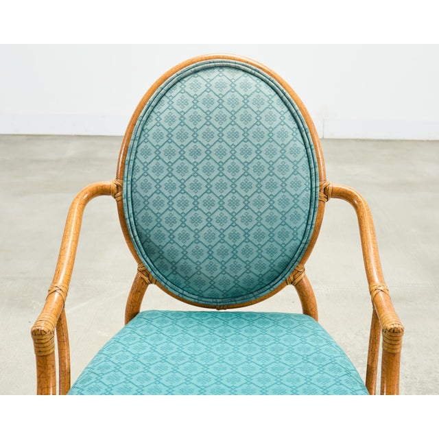 Set of Ten McGuire Organic Modern Rattan Cane Dining Chairs For Sale - Image 12 of 18