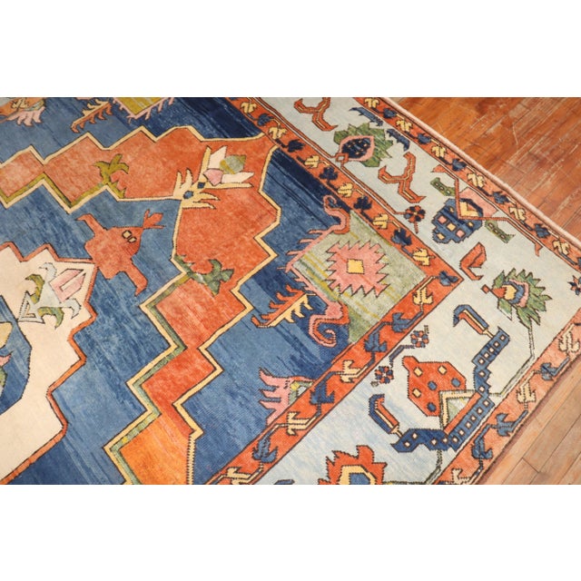 Colorful Vintage Turkish Rug, 8'8'' X 12'3'' For Sale - Image 9 of 9
