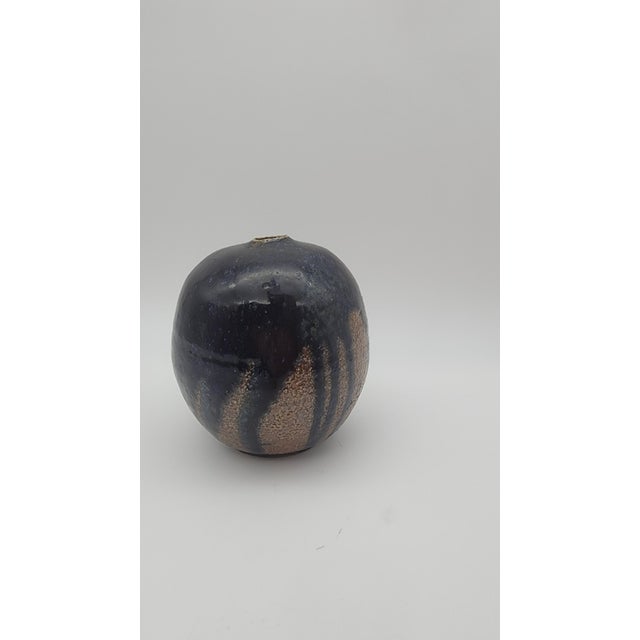 Mid 20th Century Studio Pottery Drip Glaze Weed Pot For Sale - Image 12 of 14