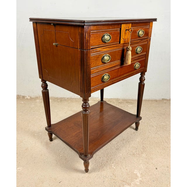 Wood Storage Tables with Lift-Top Compartments, 1970, Set of 2 For Sale - Image 6 of 18