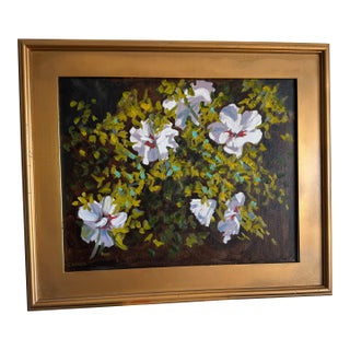 George T. Chakos Fine Art: "The White Hibiscus of Late Summer" For Sale