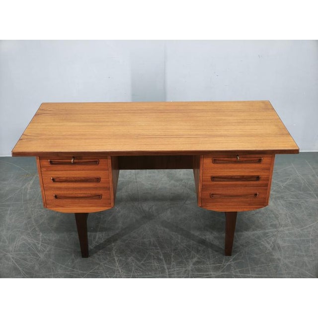 Danish Modern Teak Executive Desk by J. Svenstrup for A.P. Møbler, 1960s For Sale - Image 17 of 18