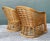 Mid-Century Modern Vintage Stacked Rattan Lounge Chairs - Pair For Sale - Image 3 of 12