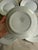 Ceramic 1950s Set of Five (5) Royal Crownford Wheat Ironstone 8” Plates, Made in England, Embossed White Ironstone Dinnerware For Sale - Image 7 of 8