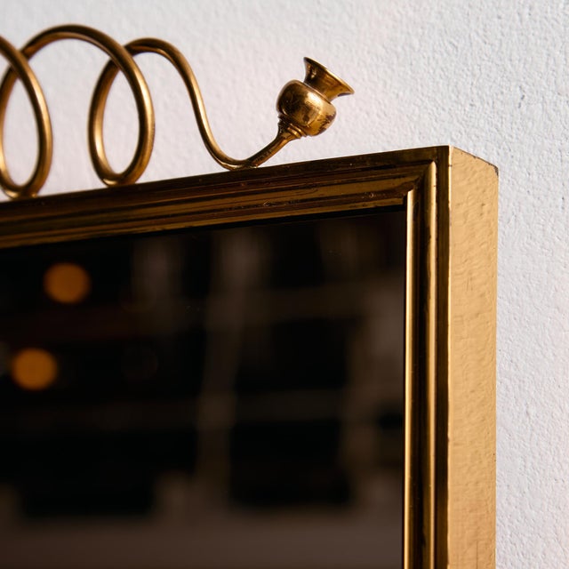 Metal and Brass Framed Mirror For Sale - Image 12 of 18