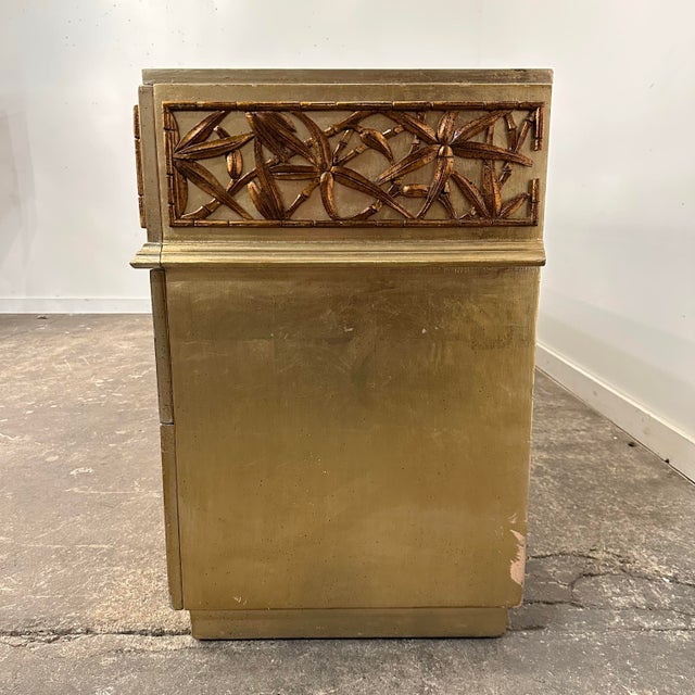 Gold James Mont 2 Piece Bamboo Dresser For Sale - Image 8 of 12