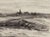 Early 1900's Antique French Drawing of Scenic Countryside in Charcoal on Paper With Mat For Sale - Image 4 of 4