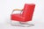 Red Bauhaus Armchair in Chrome and Leather attributed to Mücke-Melder, Czech, 1930s For Sale - Image 8 of 11