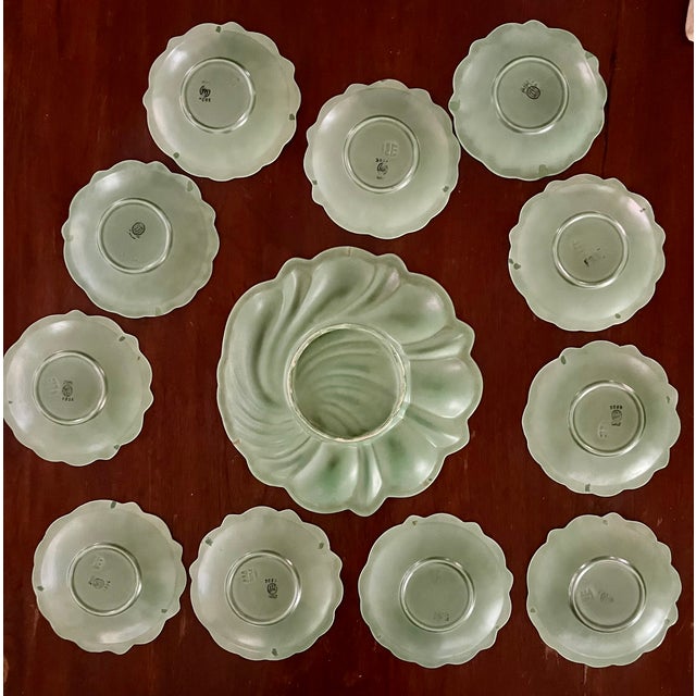 Arthur Percy Designed Swedish Plate Set by Gelfe, C. 1940's For Sale - Image 12 of 12