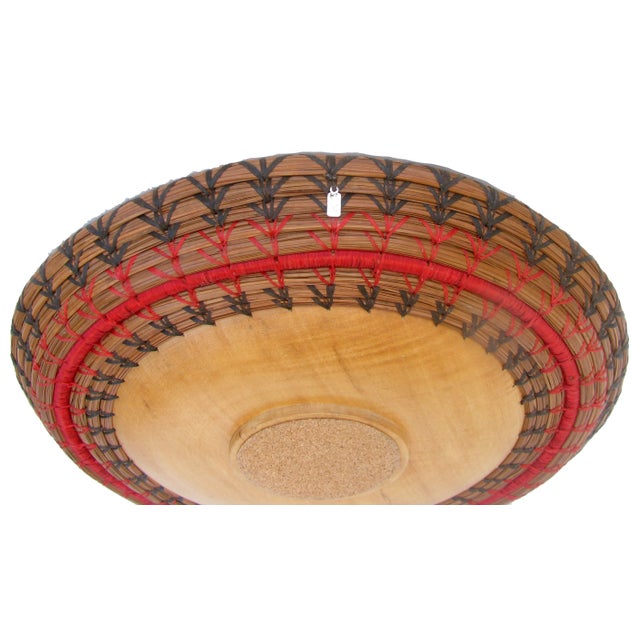 Boho Chic Tribal Woven Platter / Tray For Sale - Image 4 of 5