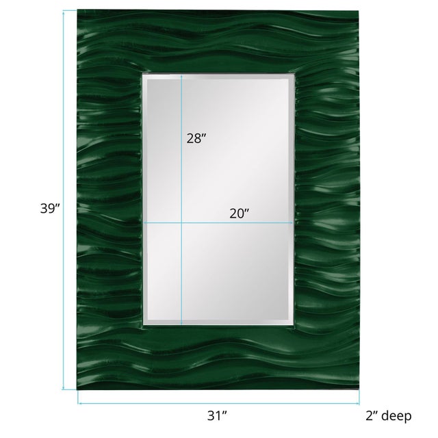 Kenneth Ludwig Chicago Zenith Mirror - Glossy Hunter Green For Sale - Image 4 of 6