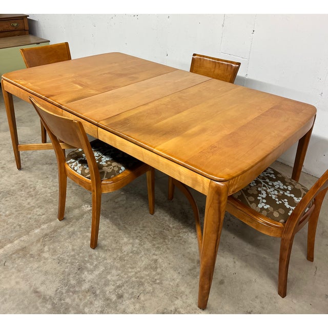 1940s 1940s Mid-Century Modern Dining Set in the Style of Heywood Wakefield For Sale - Image 5 of 17