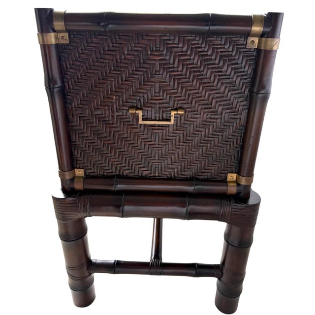 Brown Ralph Lauren Rattan Campaign Style Chest/Nighstand For Sale - Image 8 of 8