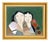 Inuit Girls, Modern Cubist Oil Portrait Painting, Signed and Framed For Sale - Image 6 of 7