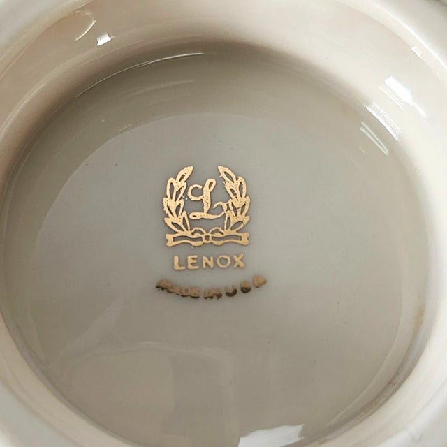 Ceramic Lenox Symphony Bon Bon Fine China Footed Bowl For Sale - Image 7 of 7