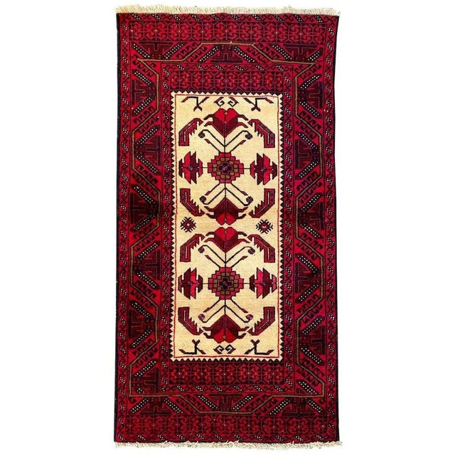 Vintage Rustic Wool Belutch Rug, 1980s For Sale - Image 12 of 12