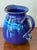 Late 20th Century Blue Studio Pottery Pitcher, Signed For Sale - Image 4 of 9
