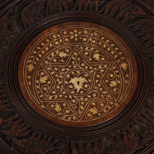 English 19th Century France Anglo-indian Black Wood Center Tables For Sale - Image 3 of 11