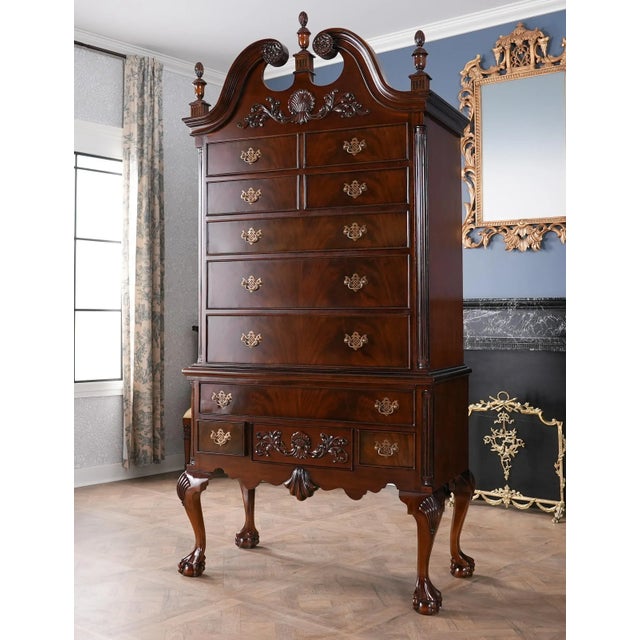 Chippendale Niagara Furniture Chippendale Mahogany High Chest For Sale - Image 3 of 12