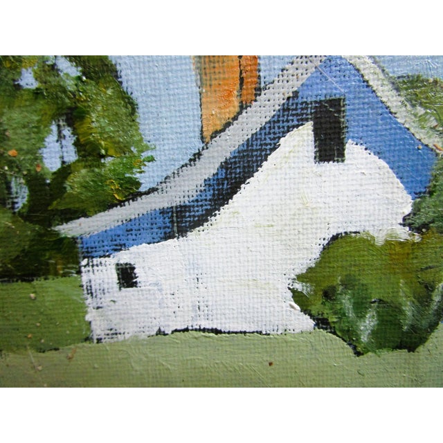 Miniature Santa Rosa Farmhouse Art 4X4 Lynne French California Landscape oil painting by Lynne French. The signed original...