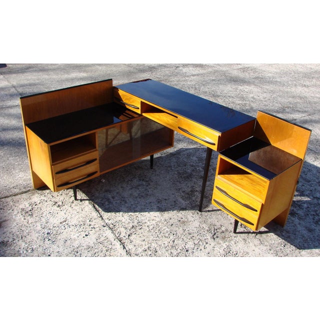 Desk and Cupboard Set by M. Pozar for Up Zavody, Czechoslovakia, 1980s For Sale - Image 10 of 12