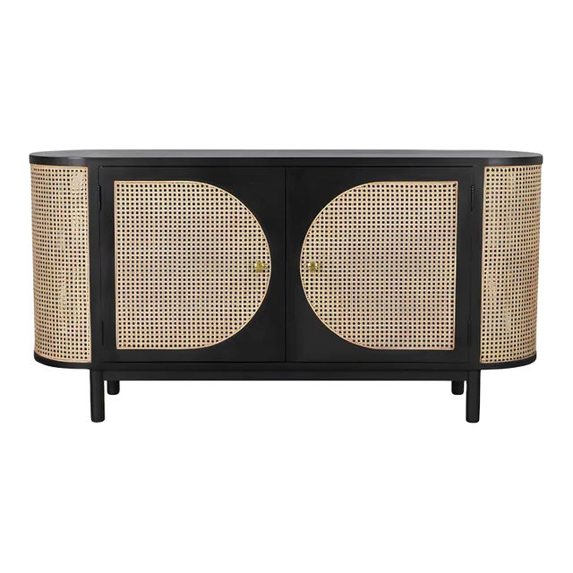 Joelle Cabinet Black / Natural For Sale