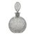 Bohemian Crystal Decanter, Banjo Bottle | Starburst Cut Glass, Czech Vintage Barware For Sale