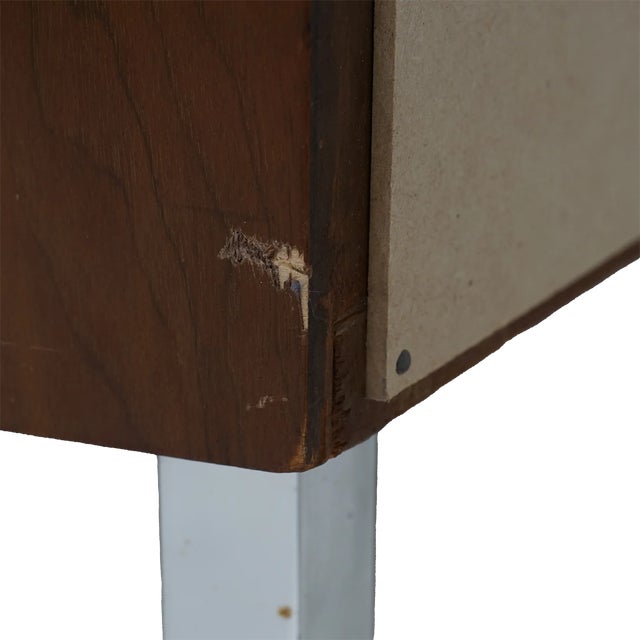 Brown Tambour Midcentury Cabinet For Sale - Image 8 of 8