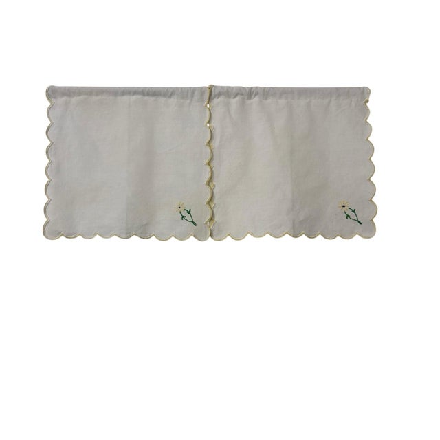 Mini Bistro Curtains 12x12 Rustic Farmhouse 12 Wide X12 Length Handmade New For Sale - Image 4 of 10