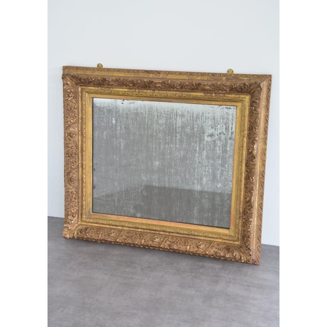 French Gilded Wall Mirror with Foxed Glass, 1870 For Sale - Image 11 of 18