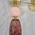 Metal 1990s Burgundy and Pink Murano Glass Sconces - a Pair For Sale - Image 7 of 10