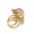 This is part of Chairish’s Fine Jewelry assortment. Rose Quartz - 25 Carat White Topaz - 8 Carats This Ring is from the...