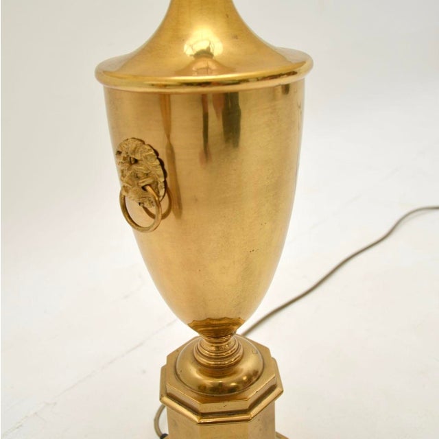 Cream Neoclassical Brass Table Lamps, 1930s, Set of 2 For Sale - Image 8 of 12