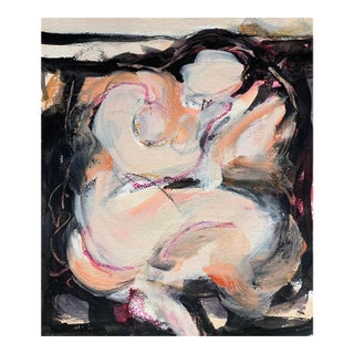 Summer Sleeping #3, Oil, Charcoal, Oil Pastel on Paper 10.5 X 12 Inches For Sale