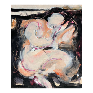 Summer Sleeping #3, Oil, Charcoal, Oil Pastel on Paper 10.5 X 12 Inches