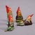 Lot of Four Tiny Terracotta Garden Gnomes, Germany ca. 1950s A whimsy set of four tiny garden gnomes made in Germany ca....