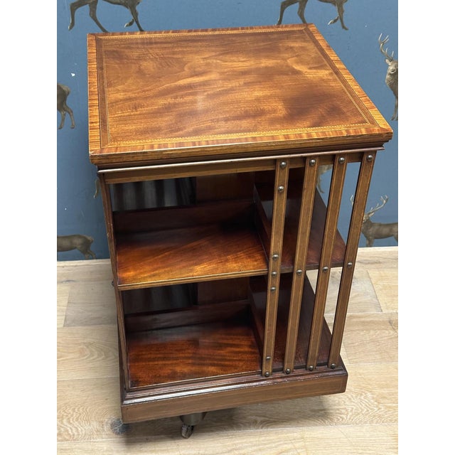 19th Century Antique Revolving Bookcase, 1890s For Sale - Image 5 of 12