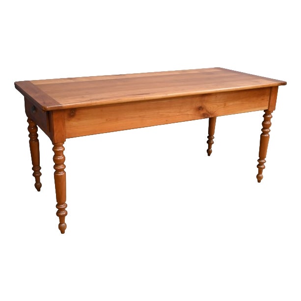Late 19th Century Cherrywood Farmhouse Table For Sale