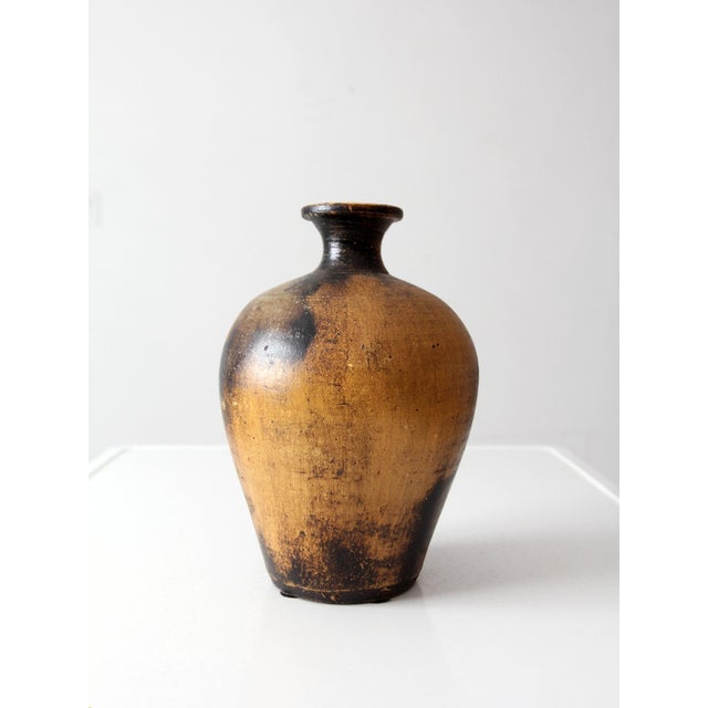 Mid-Century Modern Vintage Mid-Century Abstract Pottery Vase For Sale - Image 3 of 13