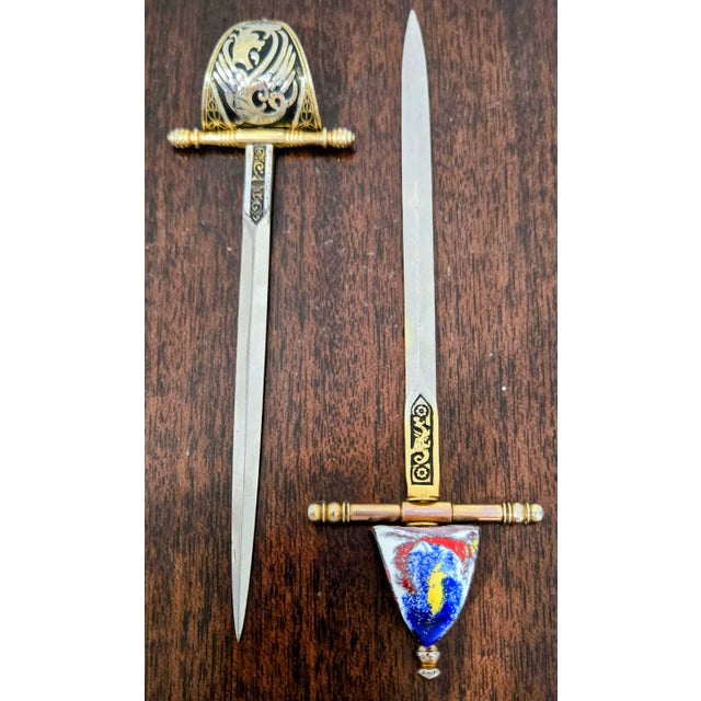 Mid 20th Century Pair of Damascened Steel Letter Openers From Toledo, Spain For Sale - Image 10 of 10