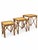 1970s 1970s Vintage Coastal Bamboo & Woven Rattan Nesting Tables – Set of 3 For Sale - Image 5 of 7