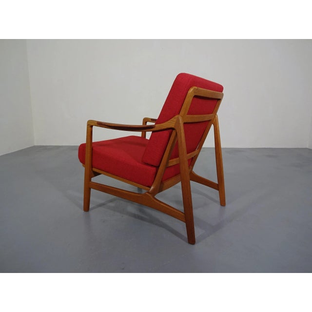 Brown Teak & Oak Model 117 Chair by Tove & Edvard Kindt-Larsen for France & Daverkosen, Denmark, 1950s For Sale - Image 8 of 18