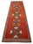 Orange Hand-Knotted Tribal Geometric Design Turkish Runner Rug . Hallway Rug Kitchen Decor - 3′3″ X 10′4″ For Sale - Image 8 of 15