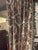 Brown and Light Blue Brocade Curtains For Sale - Image 4 of 5